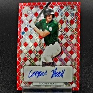 2022 Cooper Pratt 1/1 Red Mojo Auto Milwaukee Brewers Top Prospect